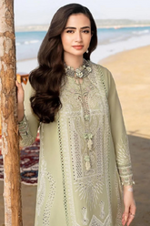 Lawn-3PC Embroidered Shirt with Digital Printed Organza Dupatta-1258